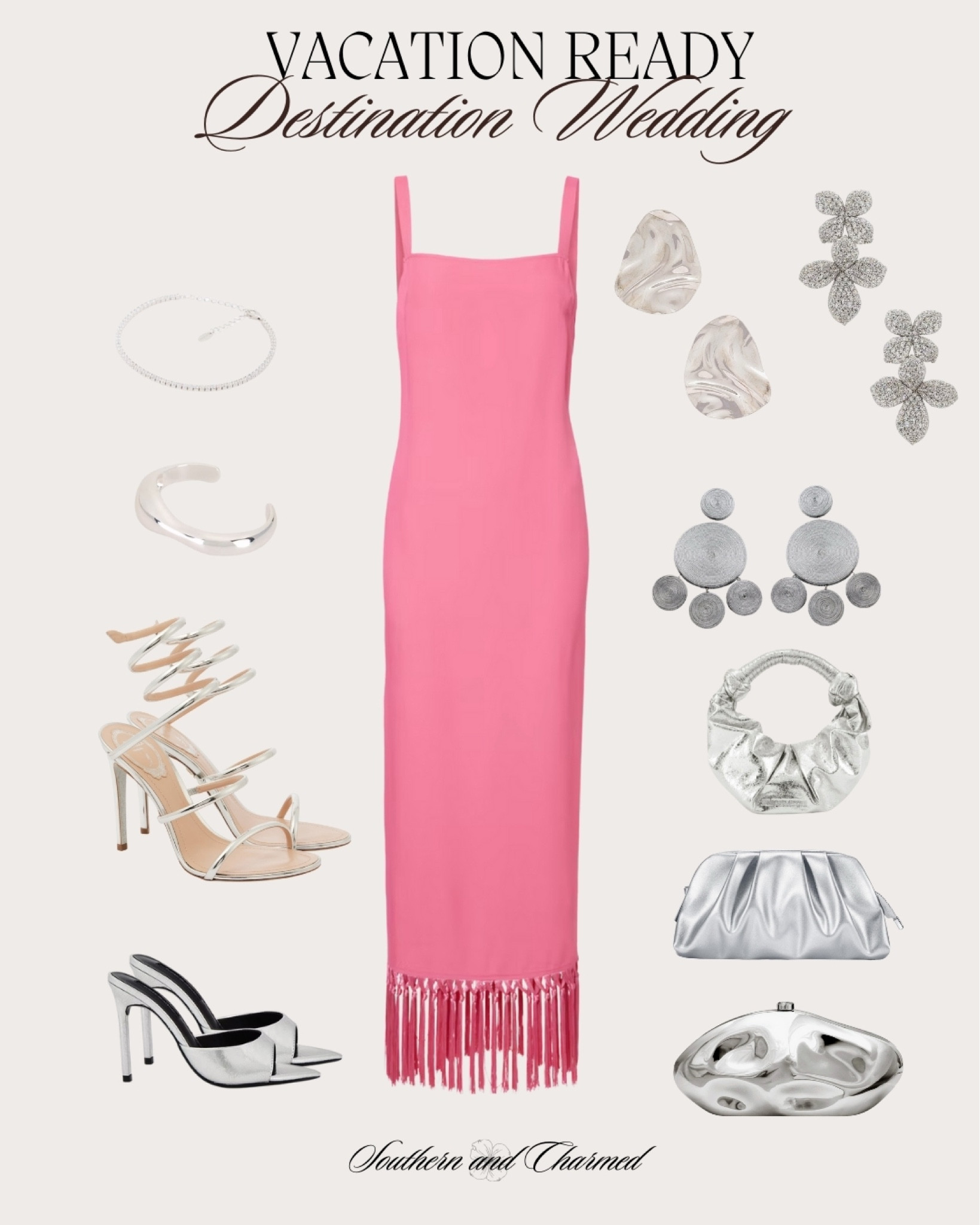 Vacation dress, spring dress, pink dress, pink cocktail dress, resort, resort wear, resort dress, wedding guest dress, wedding destination, pink and silver 

#LTKTravel #LTKSeasonal #LTKWedding