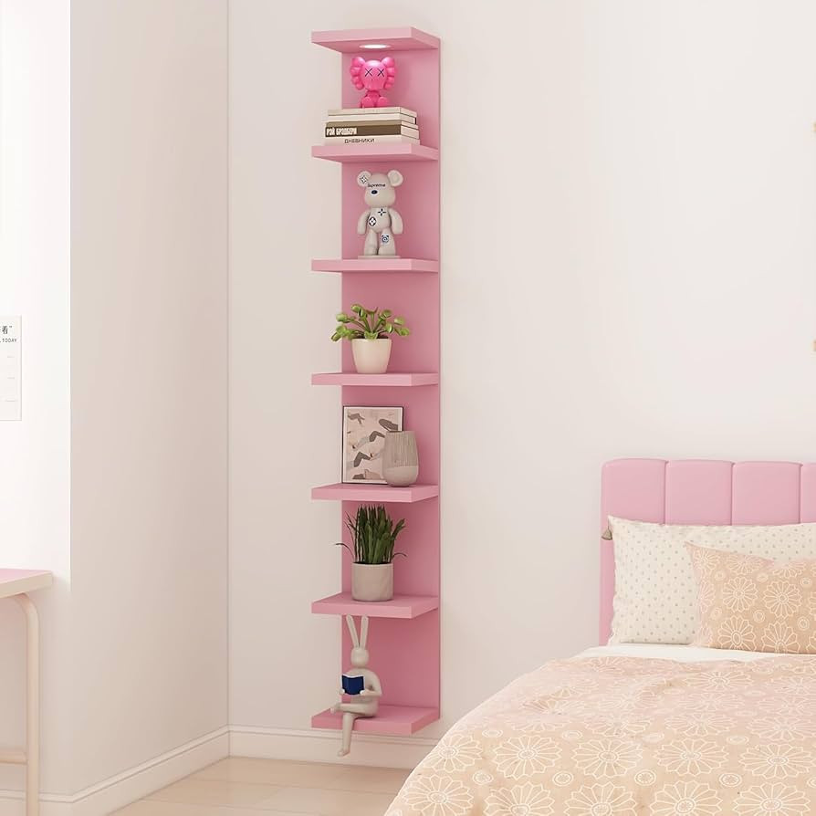 Amazon.com: LitaEther Versatile 7 Tier Wall Shelf Unit,Pink Lack Wall Shelf,Display Floating Shel... | Amazon (US)