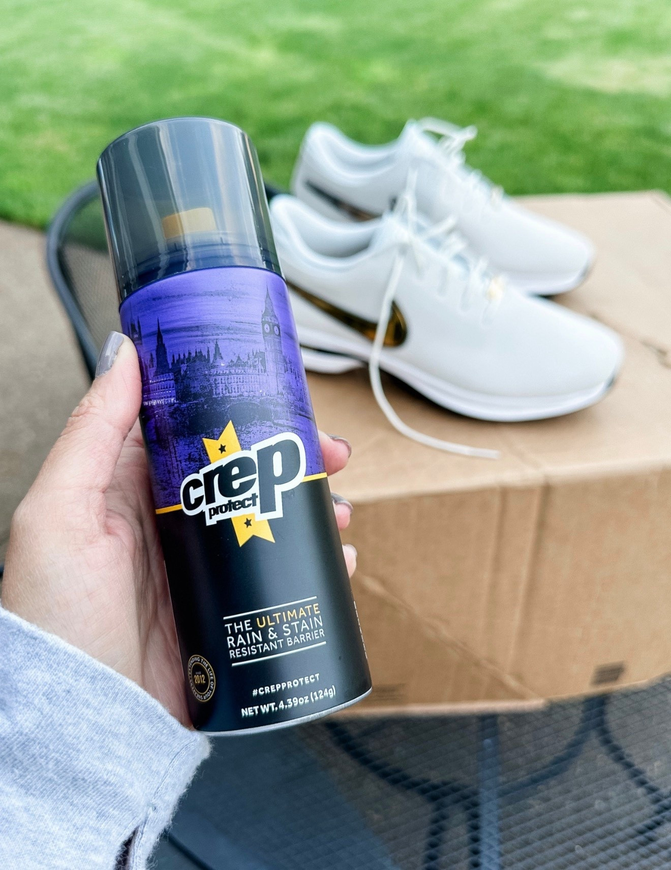 Amazon best selling shoe protector spray! 💜👟

We used CREP for the first time on a new pair of my husbands golf shoes! It repels liquids and protects against stains for up to 4 weeks. Just spray it on, wait 10 minutes and spray a second time. 

#LTKmomlife #LTKActive #LTKKids