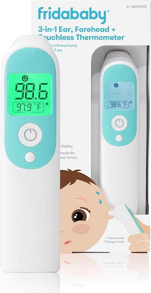 Frida Baby Infrared Thermometer 3-in-1 Ear, Forehead + Touchless for Babies, Toddlers, Adults, an... | Amazon (US)