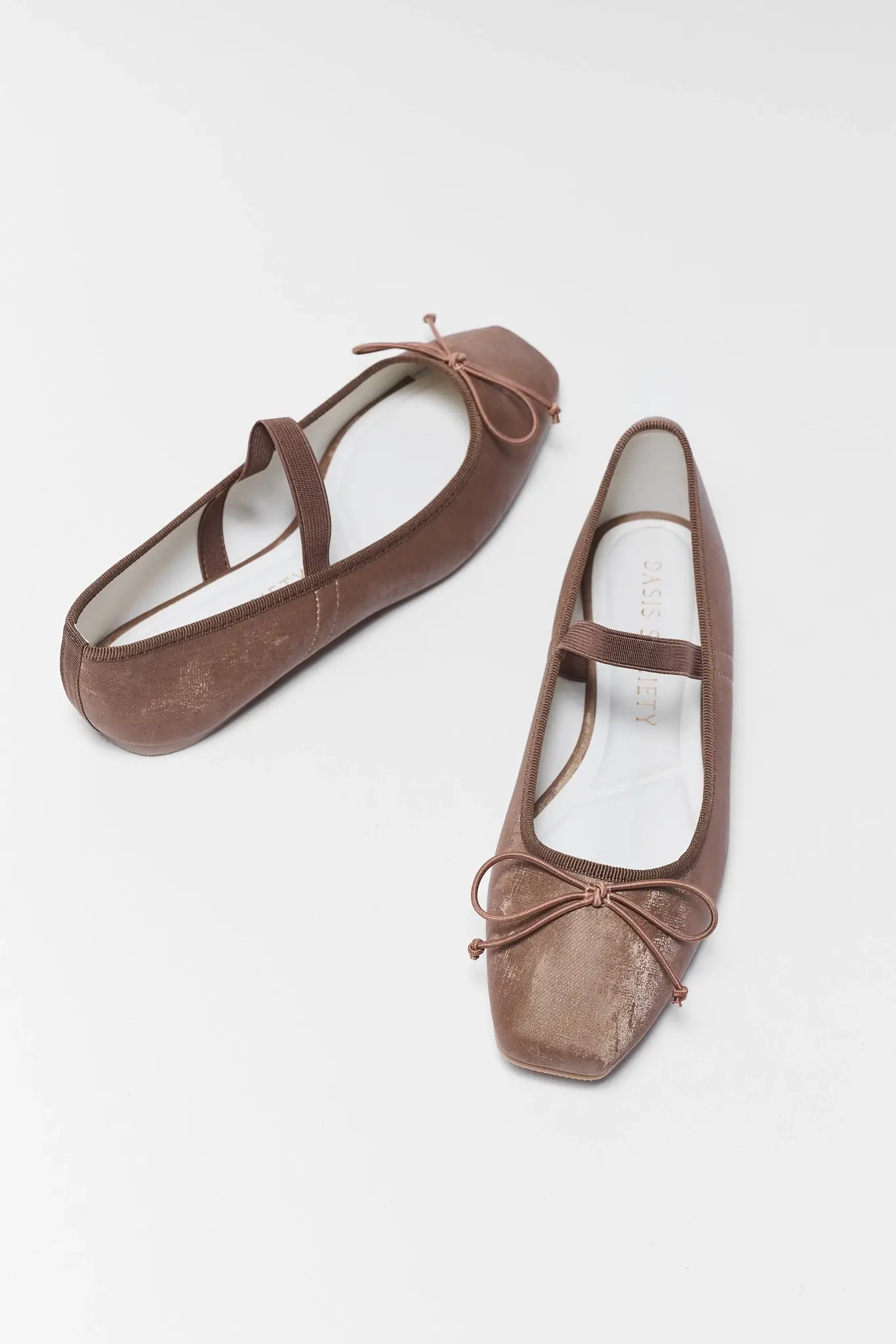 Juniper Brown Velvet Ballet Flats | Avara