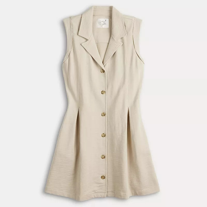 Women's Grey State Button-Down Utility Dress | Kohl's