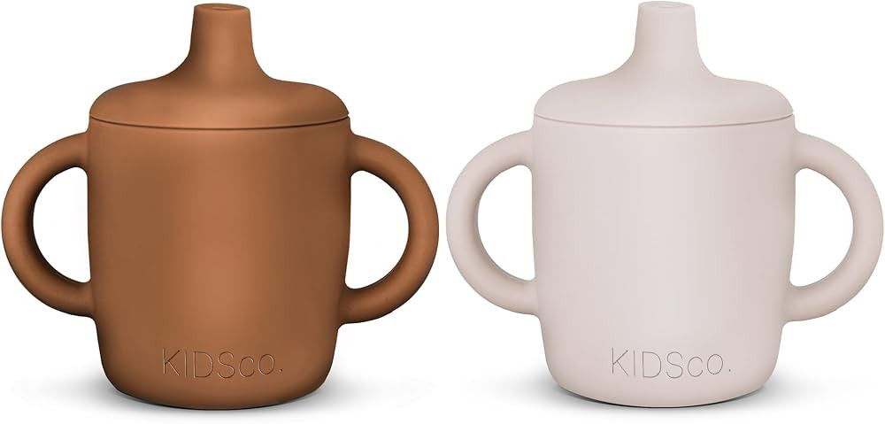 Pack of 2 Silicone Sippy Cups and Training Cups - Sippy Cups for 6 Month Old 5oz/150ml - Sippy Cu... | Amazon (US)