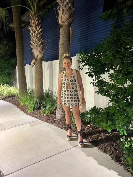 My set is from a boutique called Ivory Palm and they have a website you can shop! But I also found online with another shop and linked it!! Wearing medium top and small skirt, SO CUTE!!!Linked my exact shoes (very uncomfy but so cute lol) and similar! Linked a similar bag and all jewelry!! 

#LTKFindsUnder50 #LTKSaleAlert #LTKStyleTip