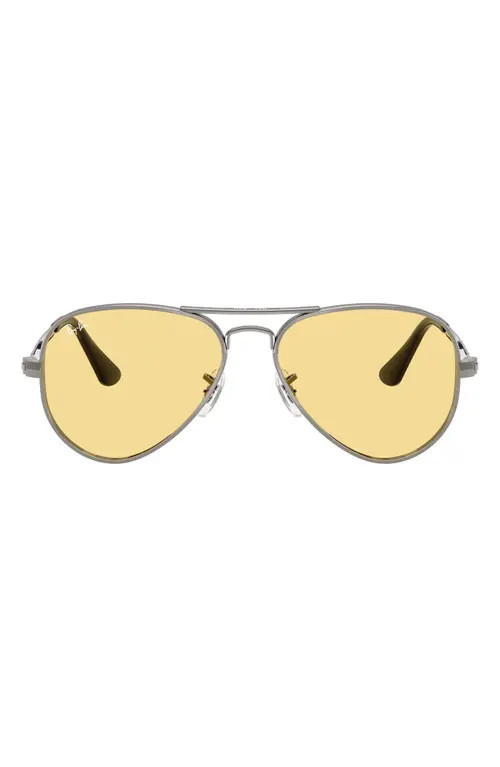 Ray-Ban The Aviator Max 58mm Pilot Sunglasses in Gunmetal /Yellow at Nordstrom | Nordstrom