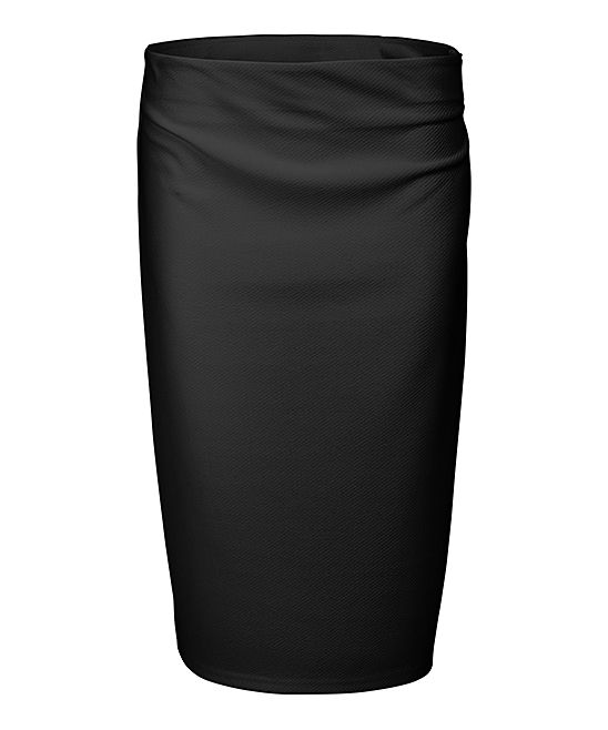 Lily Women's Pencil Skirts BLK - Black Pencil Skirt - Plus | Zulily