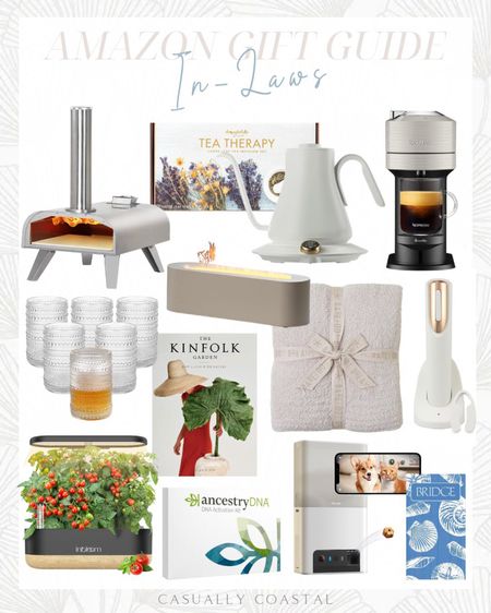 Holiday gifts for the in-laws, all under $150 (at time of posting)! 
- 
Amazon gifts, giving, gifts for mother-in-law, gifts for father-in-law, Christmas gifts for parents, gifts for coffee lover, gifts for wine lover, Nespresso vertuo, espresso machine, pizza oven, bridge cards, garden book, coffee table book, hydroponic plants, Ancestry DNA, pet monitor, digital picture frame, crepe maker, flame diffuser, hobnail glasses, Barefoot Dreams blanket, electric wine opener, gourmet tea, electric tea kettle, in-law gift guide, cozy gifts

#LTKGiftGuide #LTKhome #LTKHoliday