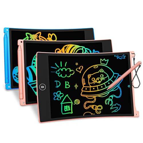 bravokids Toys Gifts for 3-6 Years Old Girls Boys, 3 Pack LCD Writing Tablet with 6 Stylus, 8.5 inch Colorful Doodle Board Drawing Pad for Age 3 4 5 6 7 8 Years Old Kids | Amazon (US)