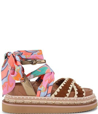 Orson Ankle Wrap Scarf Platform Studded Espadrille Sandals | Dillard's