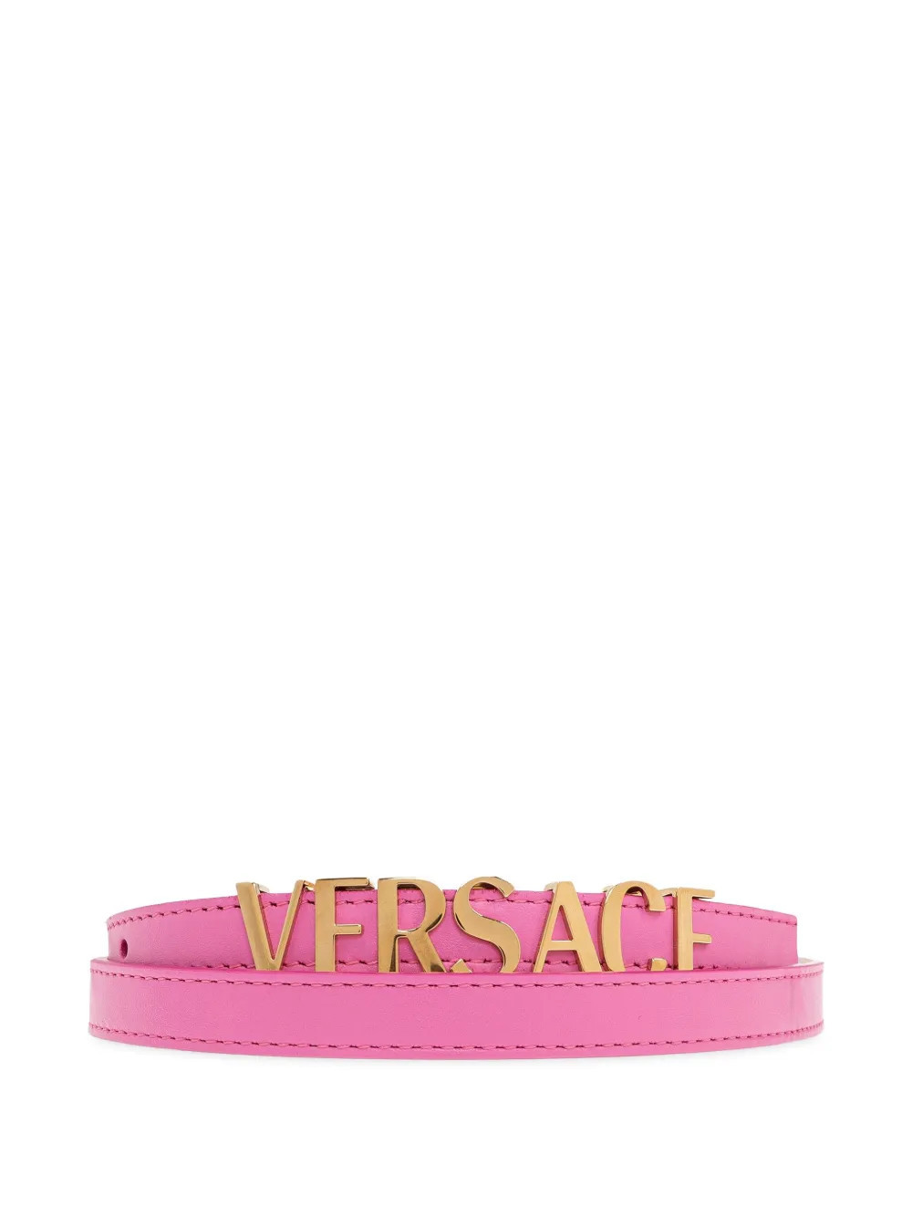 Versace logo-lettering belt - Pink | Farfetch Global