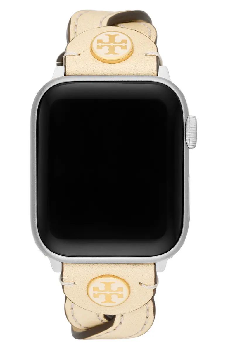 Tory Burch Braided Leather 20mm Apple Watch® Watchband | Nordstrom | Nordstrom