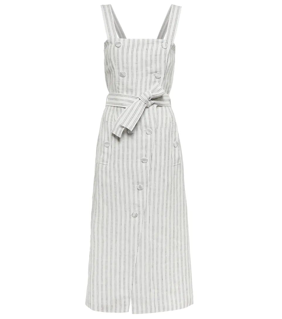 Audrey striped linen midi dress | Mytheresa (US/CA)