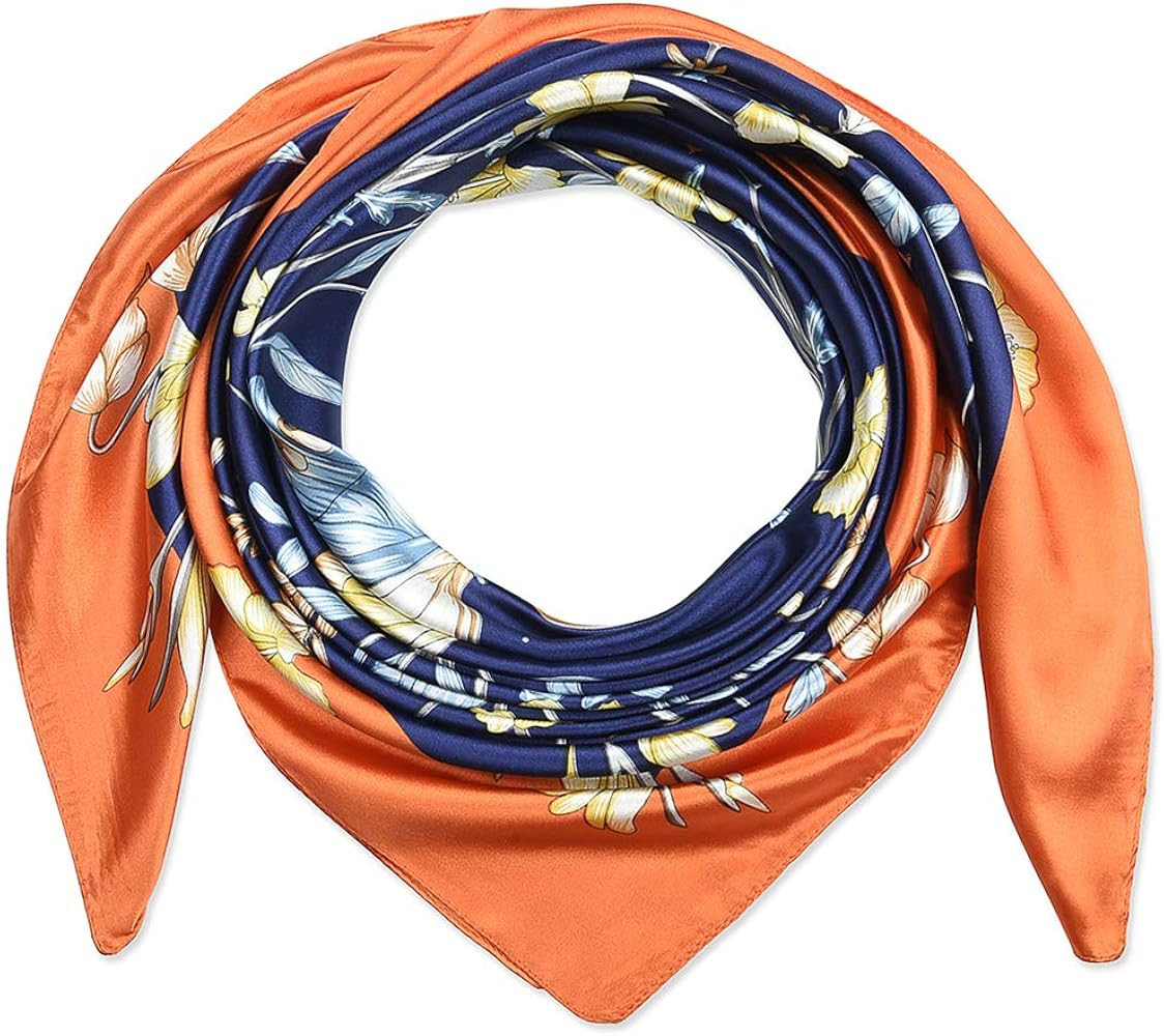 corciova 35 x 35 Large Square Hair Scarf for Black Women Silk Curly Headband Tie Sleeping at Nigh... | Amazon (US)