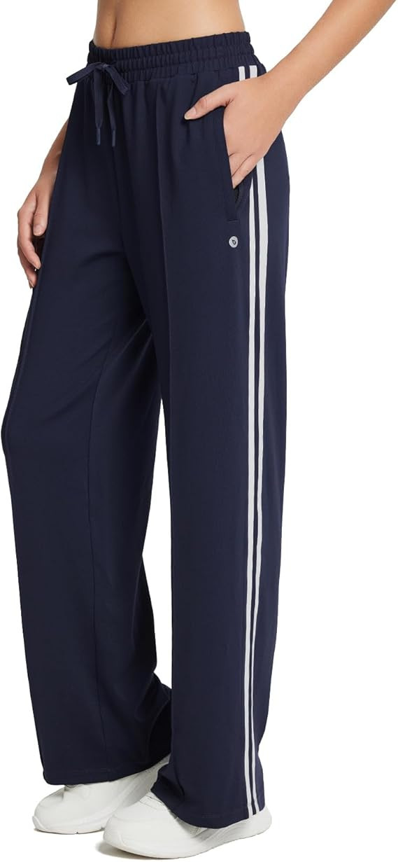 BALEAF Womens Track Pants Athletic Running Pants Sweatpants Straight Leg Zipper Pockets Sports Jo... | Amazon (US)