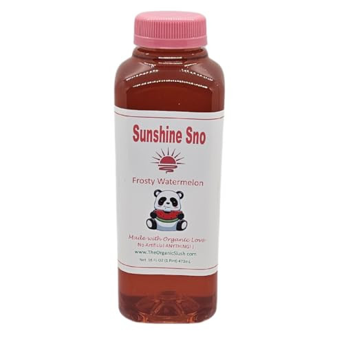 Sunshine Sno Dye Free Snow Cone Syrup, Watermelon, 16oz, Made with organic ingredients | Amazon (US)