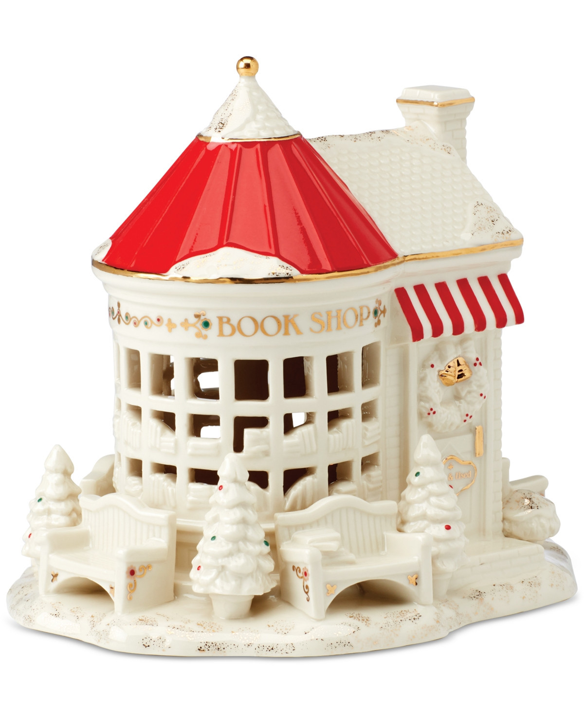 Lenox Mistletoe Park Village Book Store Lit Figurine, Exclusively at Macy's - Ivory | Macy's