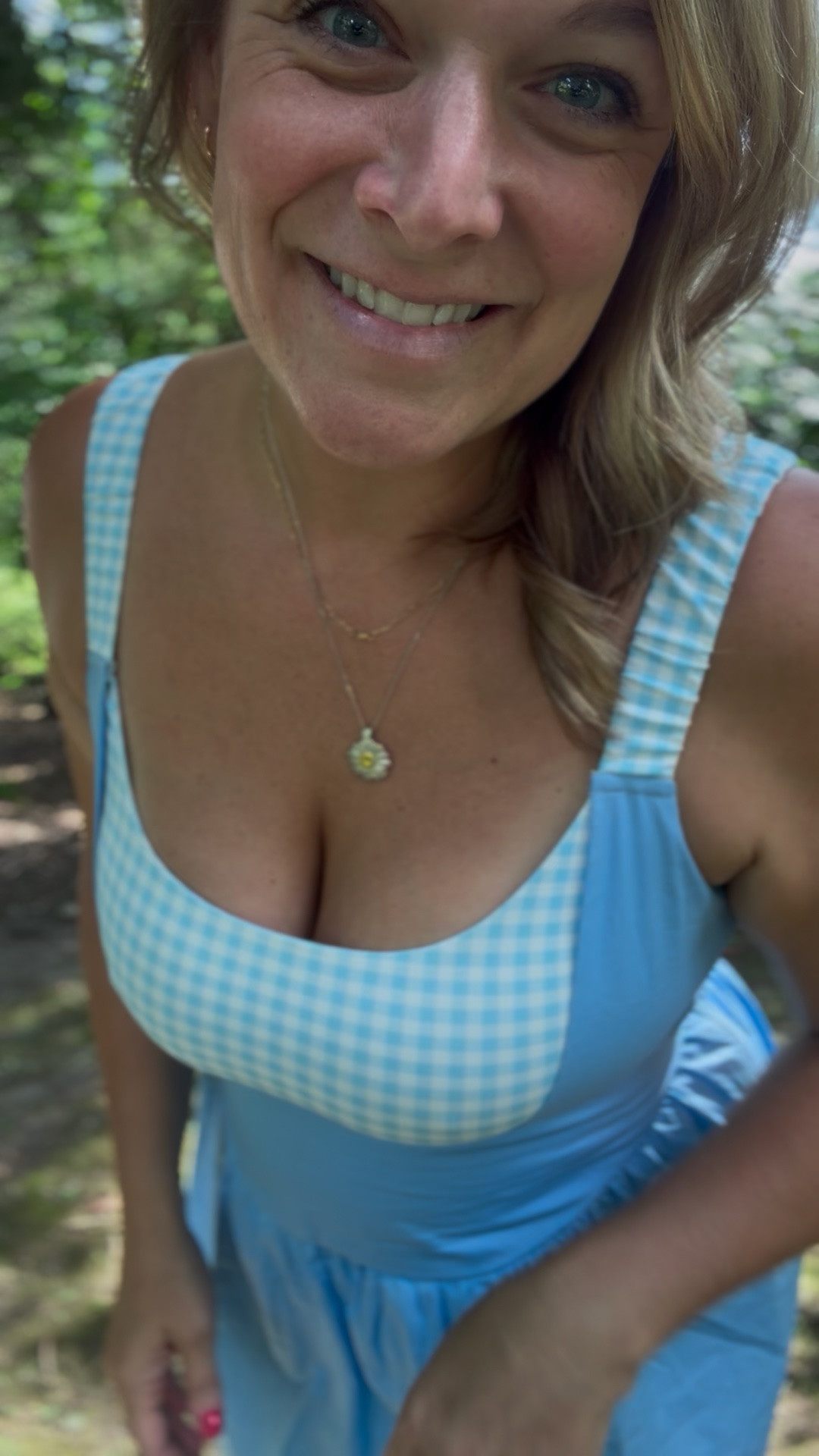 This is your sign that comfortable doesn’t have to mean boring. 💙✨

This mom-fit athletic dress is SO stinkin’ cute! The feminine details, the pretty blue gingham and the little touches that make it feel special… but it’s still ridiculously comfortable. 🙌🏼 It’s one of those outfits you can throw on when you’re having a “I’m not really doing my hair and I’m definitely not putting on makeup” kind of day—and honestly? That’s OKAY. Some days we just need easy. 🫶🏼

And can we PLEASE have a moment for these sneakers?! 👟 They’re hands-free! You literally button the back of the heel to loosen them, then use the little wheel on the back to tighten them back up. No bending over, no fighting with your shoes. 🙌🏼

I’m telling you, I WISH I had these when I was pregnant and bending over felt like an Olympic sport. 😂 #MomStyle
#AthleisureStyle
#CasualOutfitIdeas
#ComfyAndCute
#EverydayOutfit

#LTKMidsize #LTKOver40 #LTKmomlife