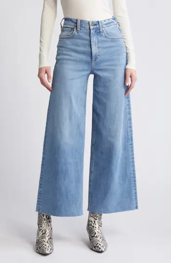 rag & bone Flexi Sofie Raw Hem High Waist Wide Leg Jeans | Nordstrom | Nordstrom