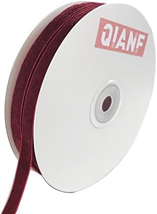 Amazon.com: QIANF Vintage Burgundy Velvet Ribbon, 3/8 Inch X 25Yd | Amazon (US)