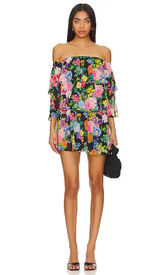 Triple Decker Romper in Midnight Botanical Floral | Revolve Clothing (Global)