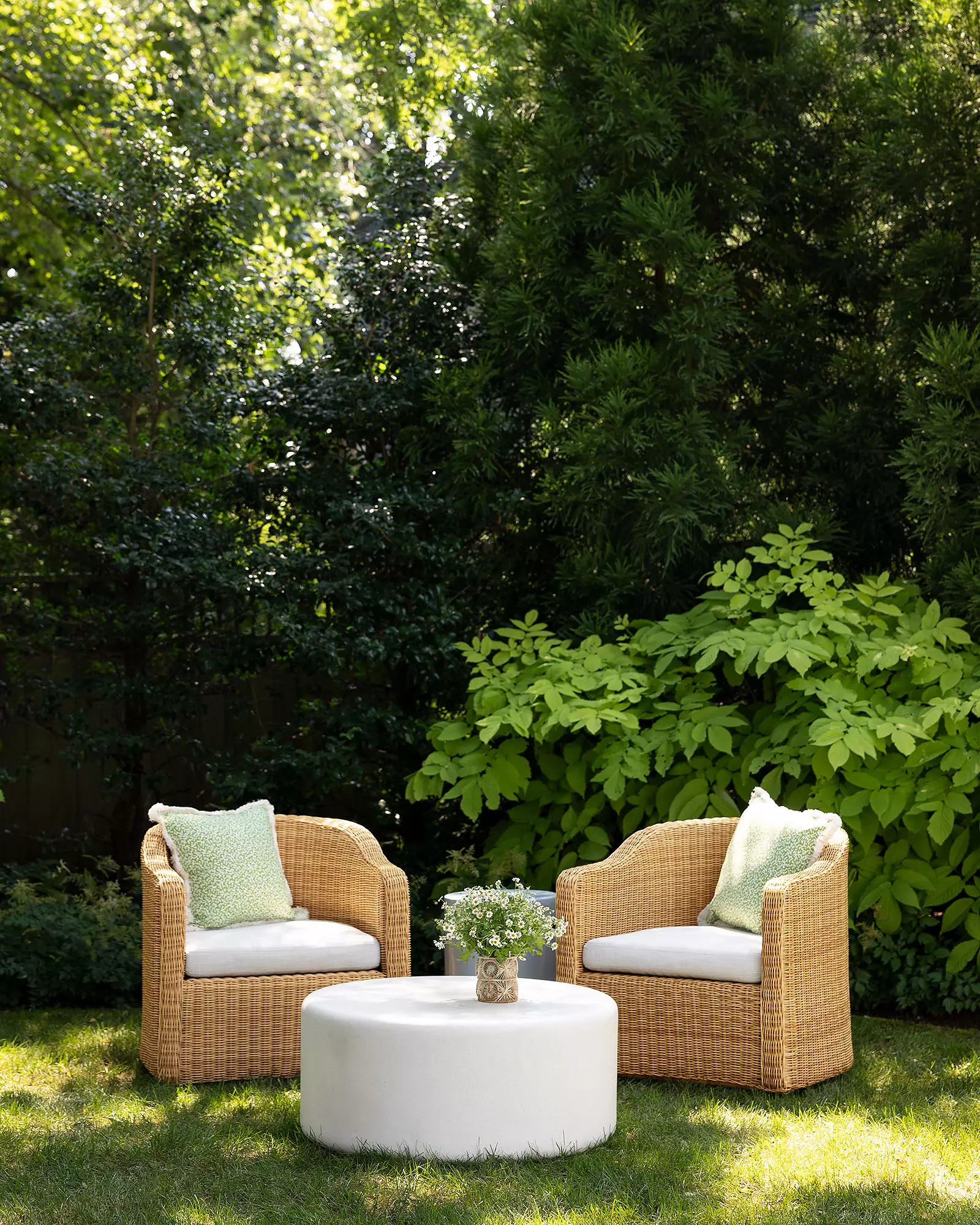 Tofino Swivel Chair - Light Dune | Serena and Lily