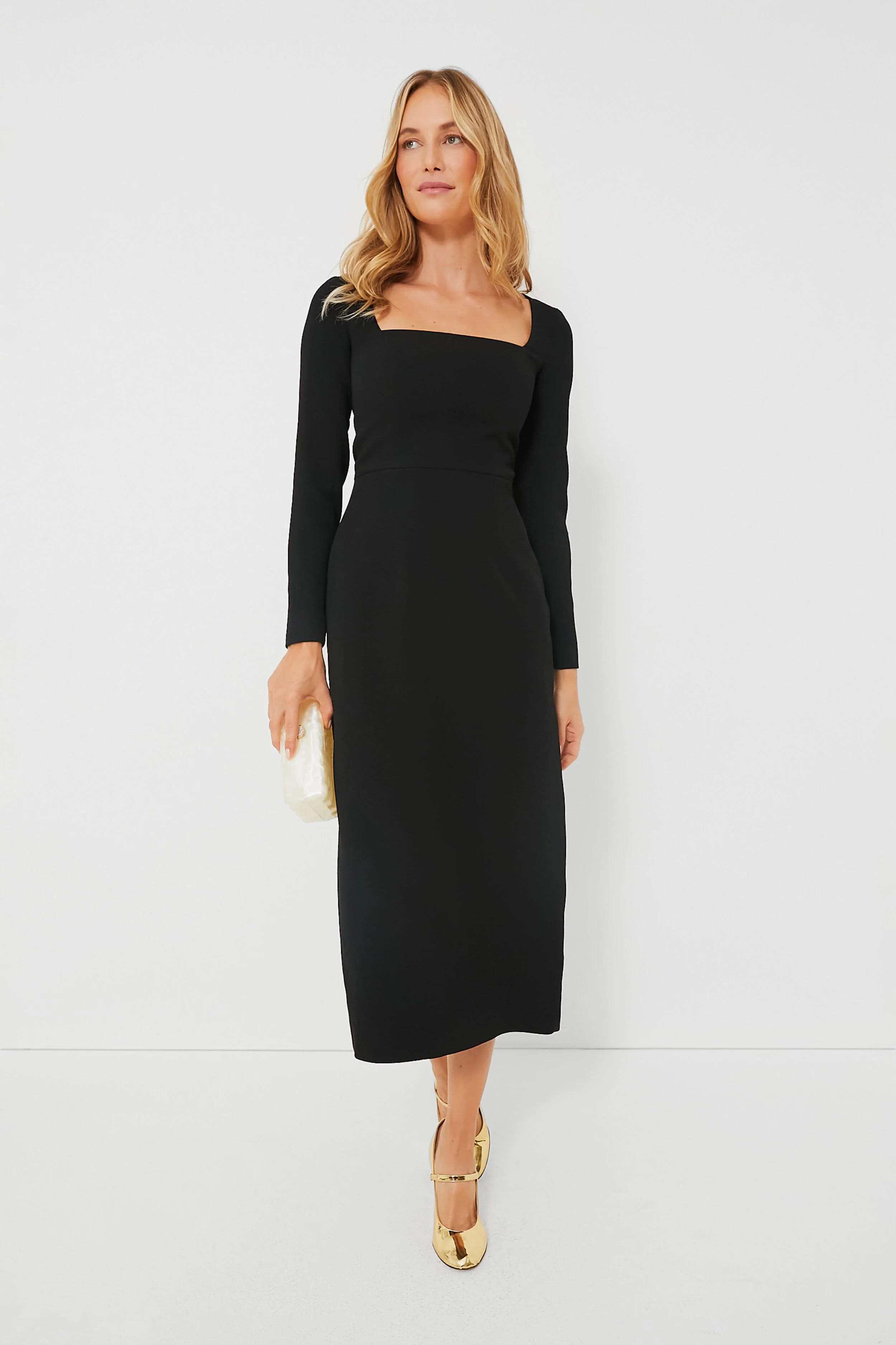Black Erletta Double Crepe Dress | Tuckernuck (US)