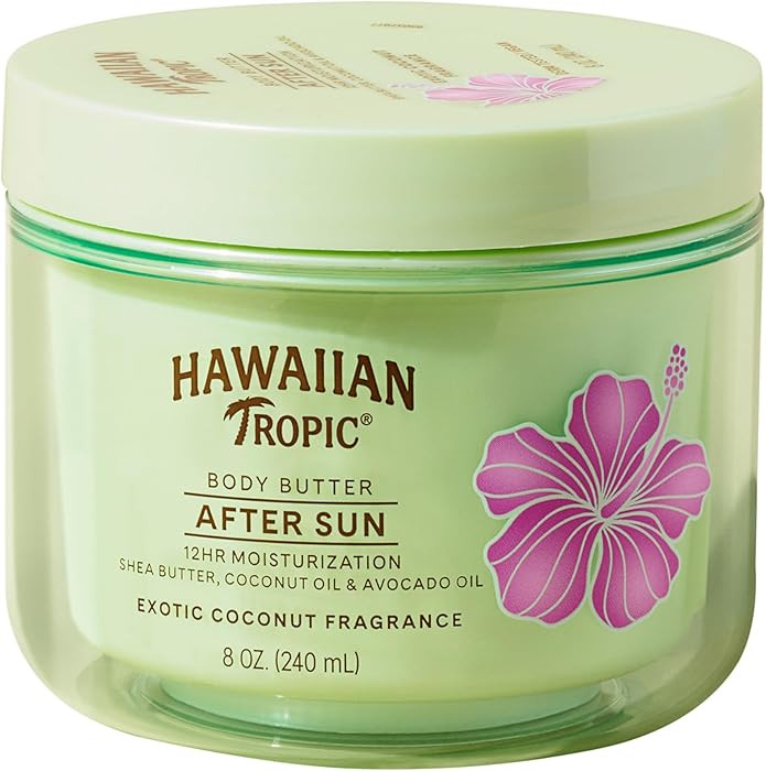 Hawaiian Tropic After Sun Body Butter with Coconut Oil, 8 oz, After Sun Lotion, After Sun Moistur... | Amazon (US)