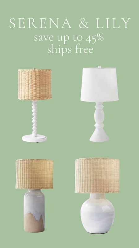 Save on  Serena and Lily table lamps.  SHIPS FREE! This Memorial Day Weekend!.

#LTKHome #LTKStyleTip #LTKSaleAlert
