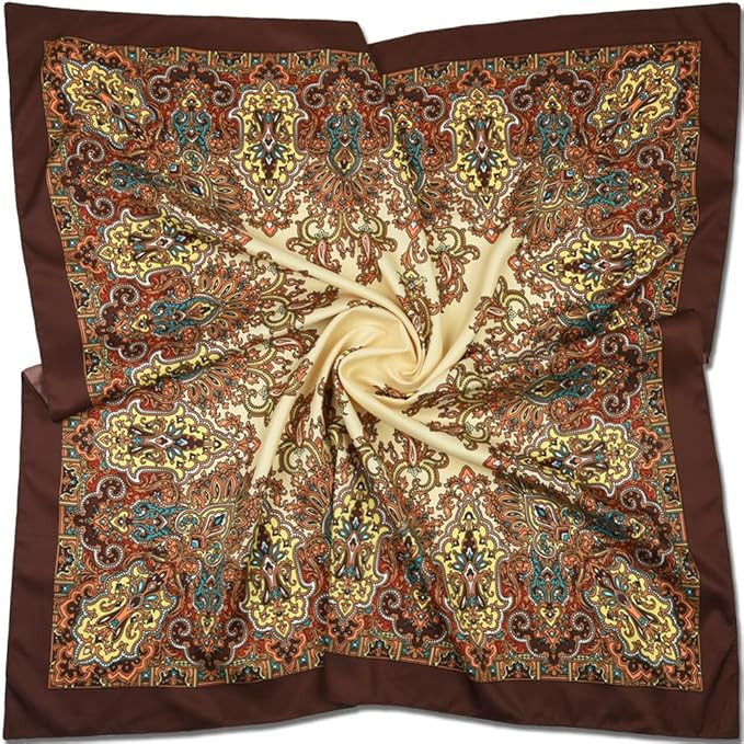 corciova XL 40x40 Satin Square – Oversized Silk-Feel Fashion Scarf for Women, Hair Wrap, Headba... | Amazon (US)