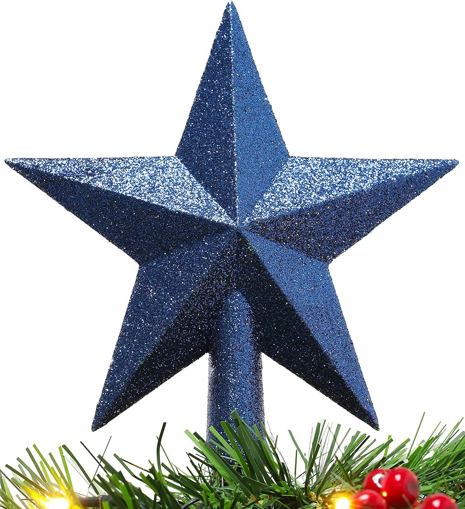 Christmas Concepts® 20cm Glitter Tree Top Star Decoration – Christmas Tree Topper/Ornament (Mi... | Amazon (US)