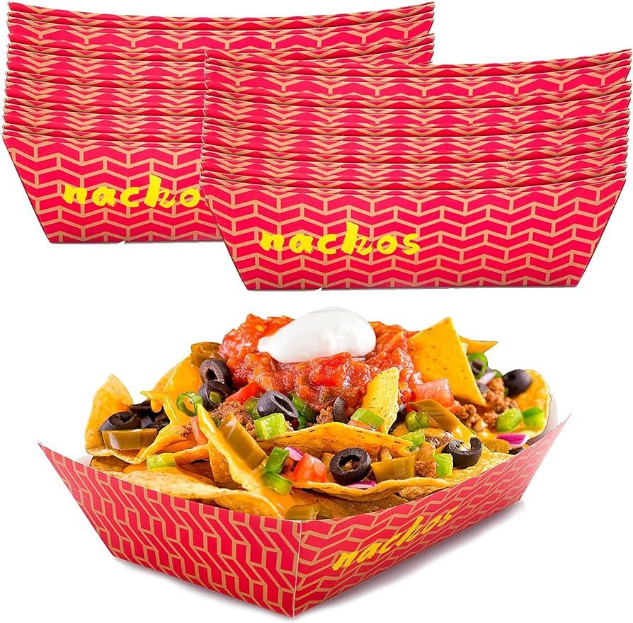 Upper Midland Products Nacho Trays - Disposable Paper Nacho Chip Trays for Concessions and Nacho ... | Amazon (US)