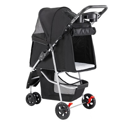 Bestier Pet Stroller for Dogs & Cats, Foldable Lightweight Travel Stroller with Storage Basket for Small to Medium Pets,Black | Target