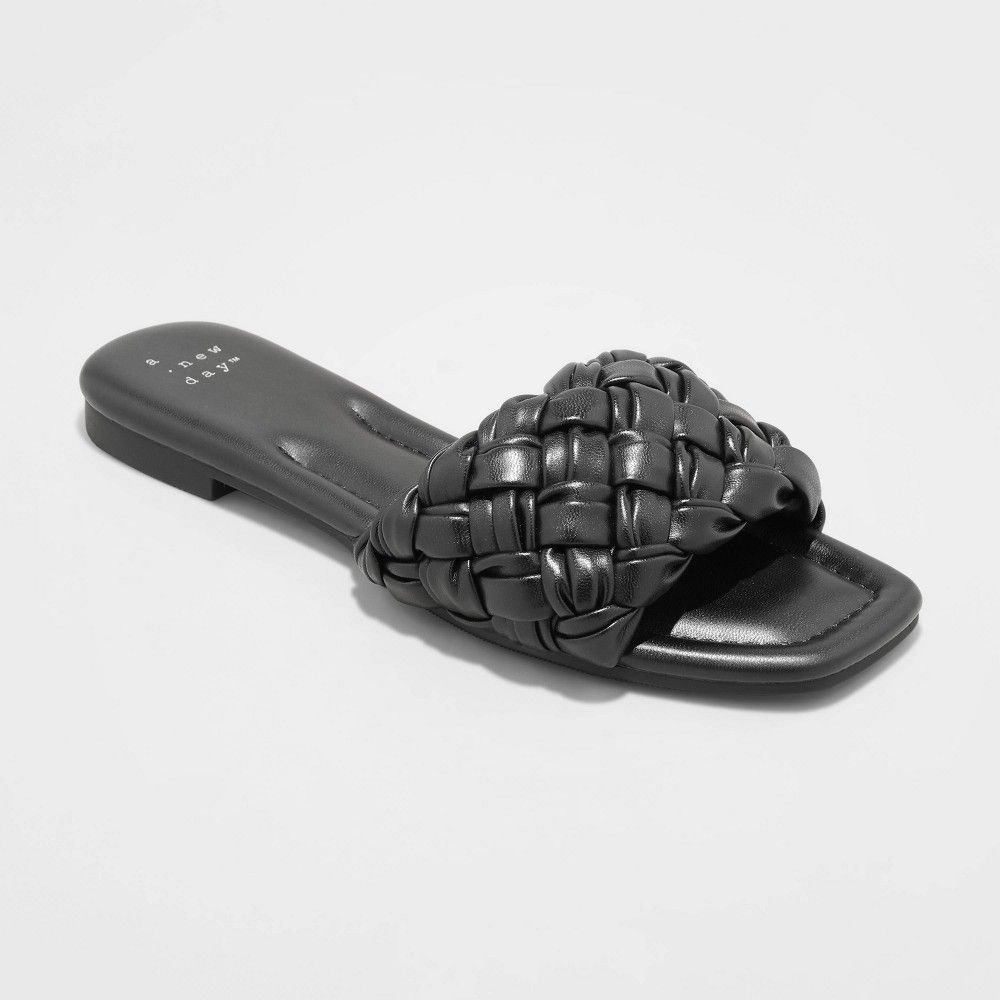 Women's Carissa Slide Sandals - A New Day Black 9 | Target