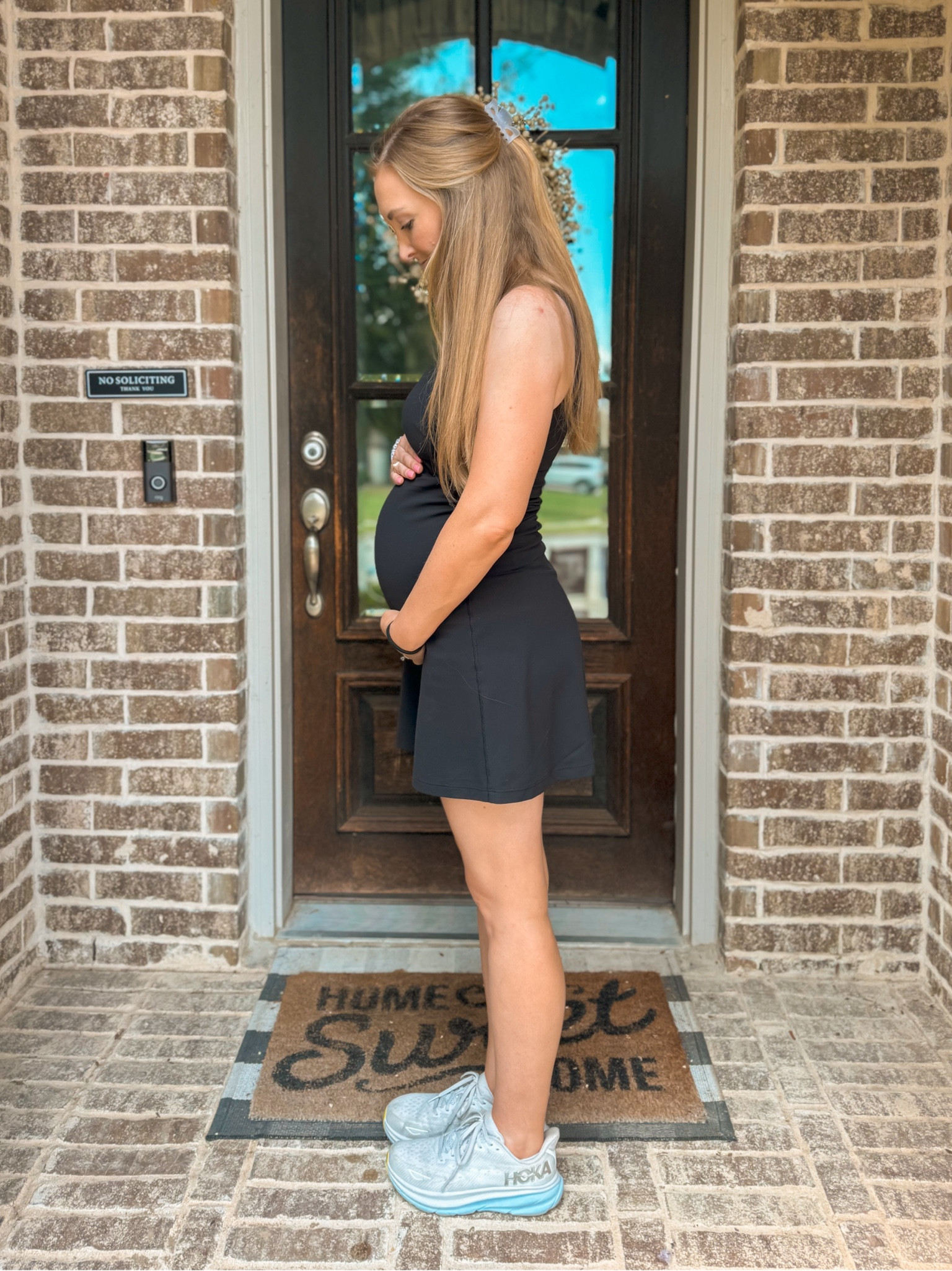 20 weeks pregnant & this lululemon align dress is one of the comfiest thing to wear for this summer pregnancy! Built in bra & shorts - yes please! 
#summerpregnancy #maternityoutfits #activepregnancy #lululemonaligndress

#LTKBump #LTKBaby #LTKActive