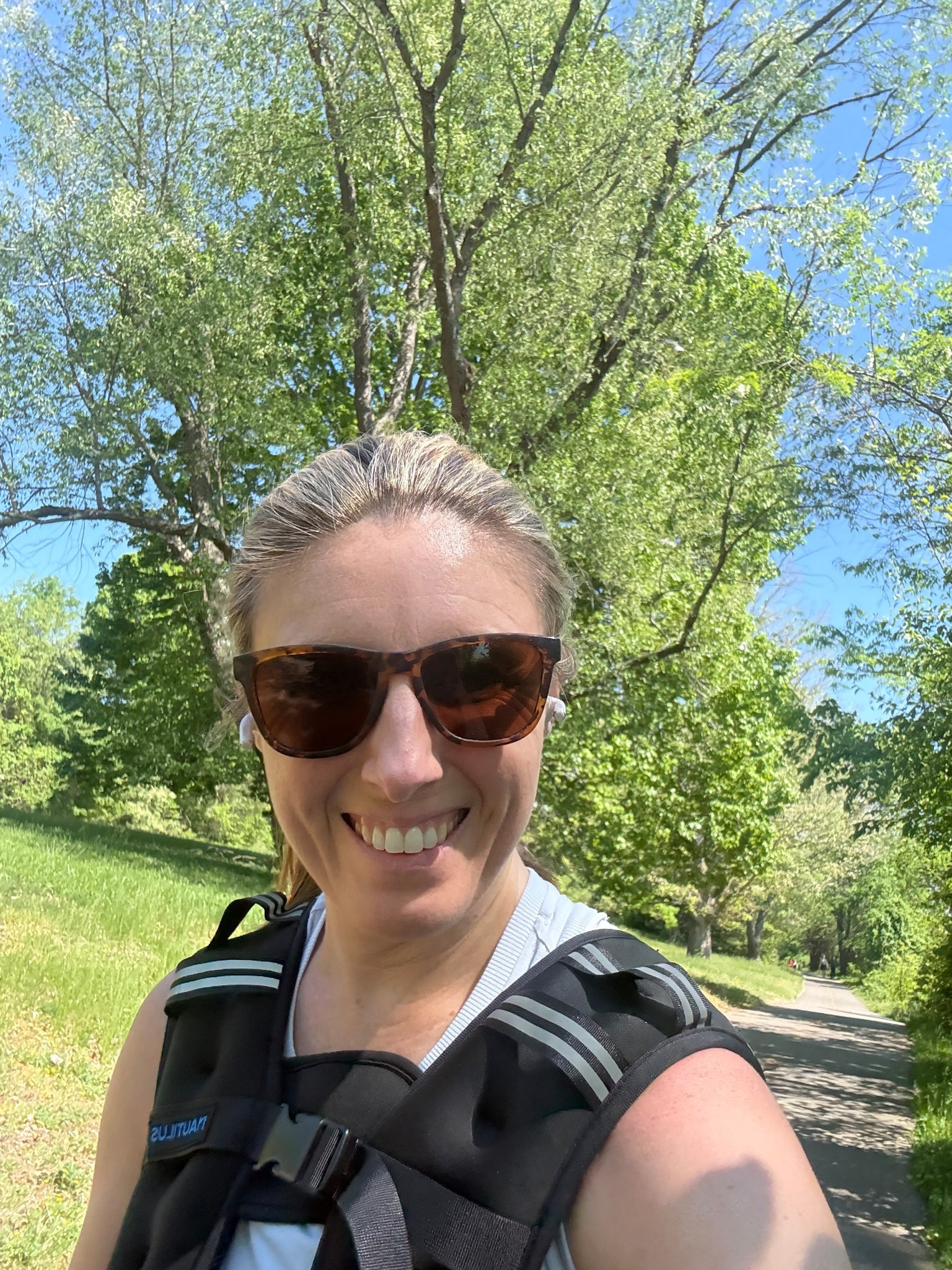 Walking with my weighted vest and listening to the best book! Got in 5.5 miles before starting my crazy day 

#LTKOver40 #LTKActive #LTKTall