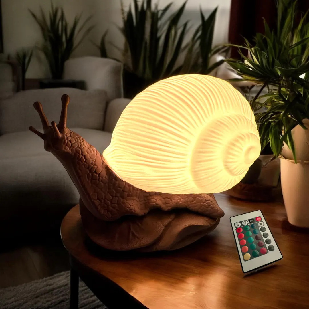 Glowing Snail Table Lamp - USB LED Lamp, 15 Colors, Dimmable With Switch - Warm White and Color C... | Etsy (US)