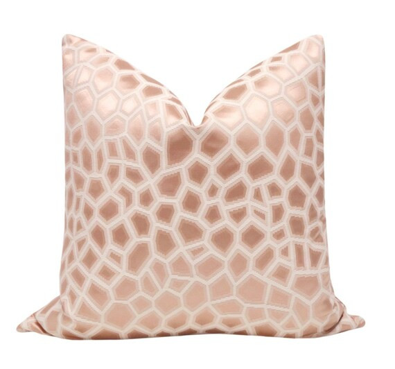 Faux Silk Safari // Blush Pillow COVER ONLY  Pattern Pillow  | Etsy | Etsy (US)