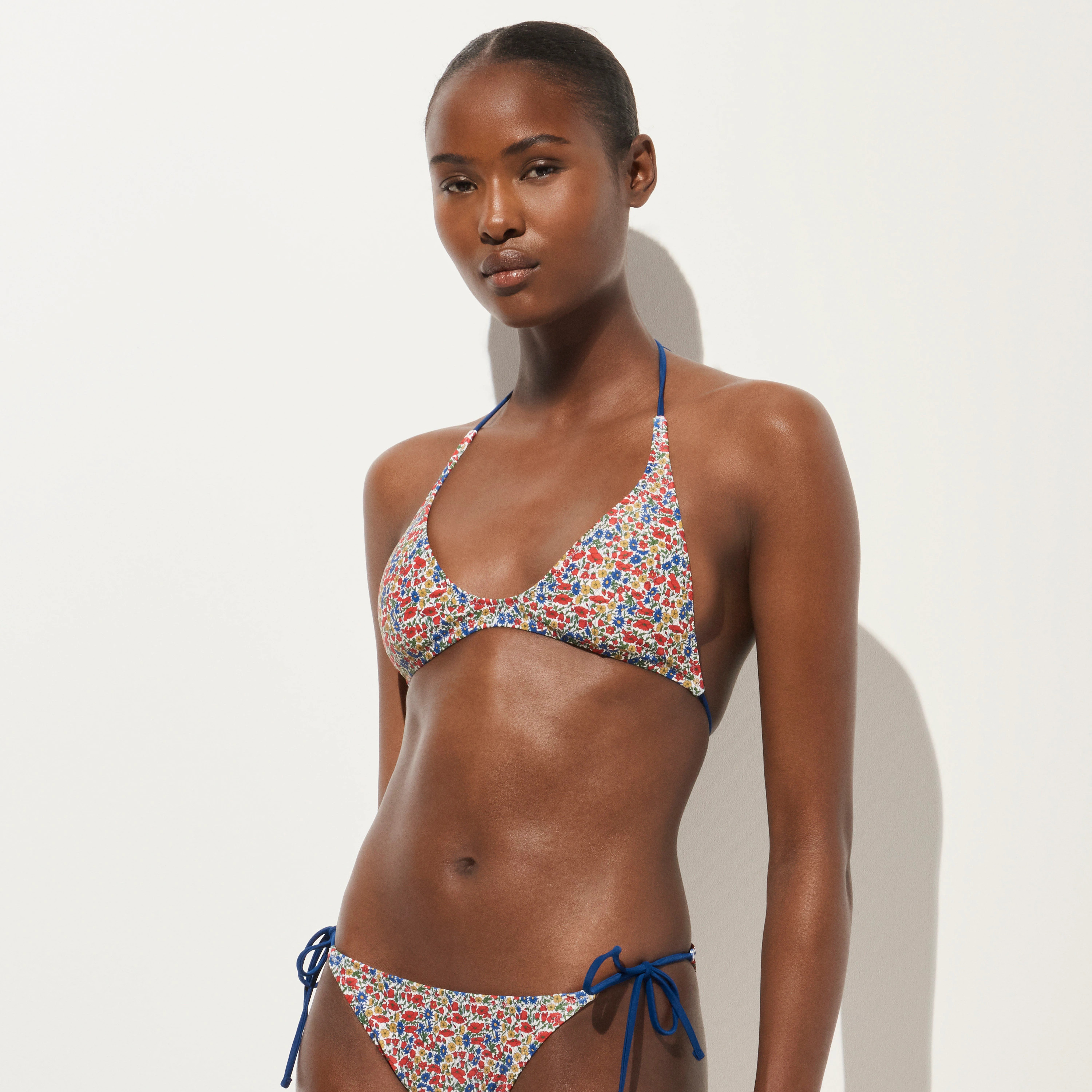 Halter-neck bikini top in Liberty&reg; floral fabric | J. Crew US