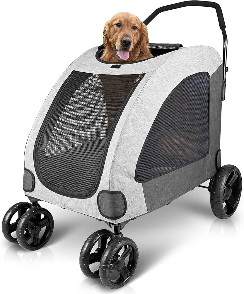 Petbobi Dog Stroller for Large Pet Jogger Stroller for 2 Dogs Breathable Animal Stroller with 4 W... | Amazon (US)