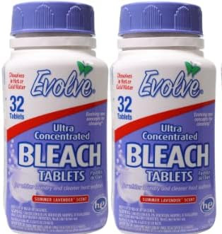 Evolve Concentrated Bleach Tablets - 32-ct (Pack of 2 Original Scent) (Summer Lavender) | Amazon (US)