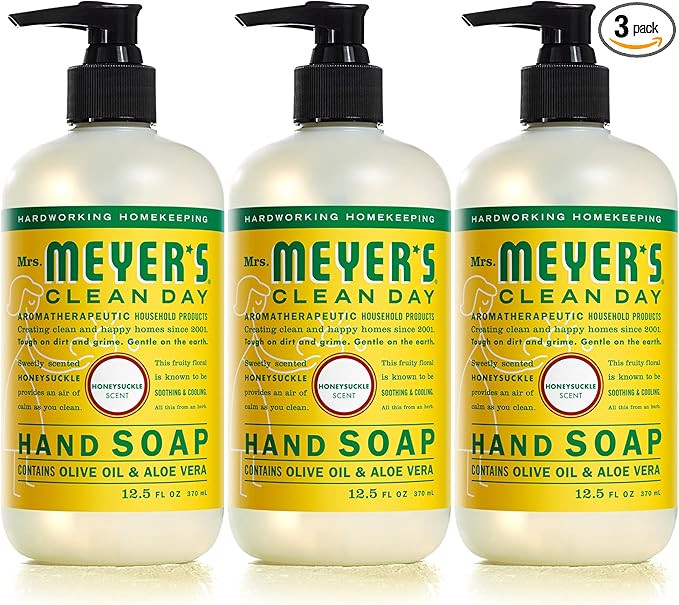 Mrs. Meyer's Clean Day's Hand Soap, Made with Essential Oils, Biodegradable Formula, Honeysuckle,... | Amazon (US)