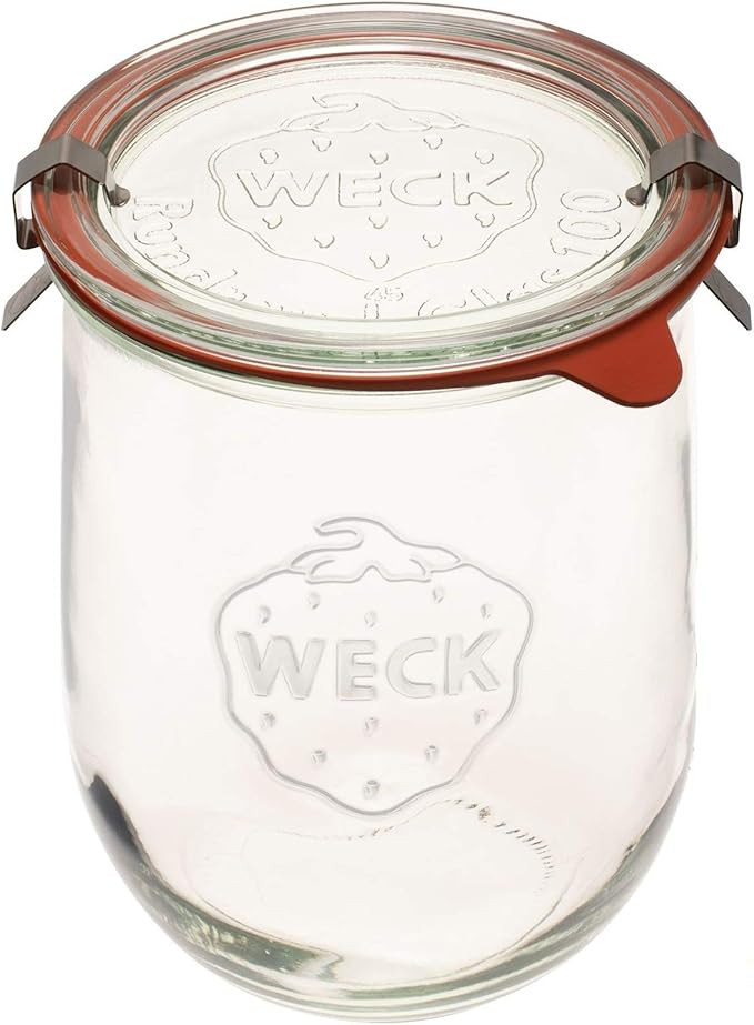 WECK Clear Weck 745 Jar | Sour Dough Starter | Glass | 1 Liter | Wide Mouth | Amazon (US)