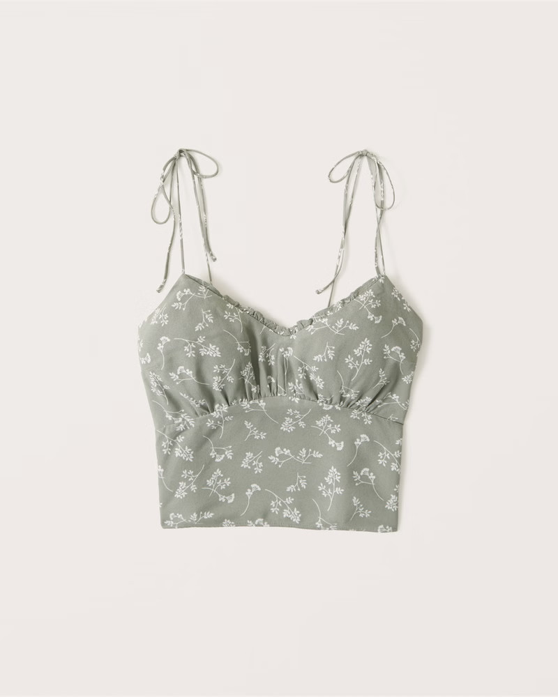 Tie-Strap Ruffle Cami | Abercrombie & Fitch (US)