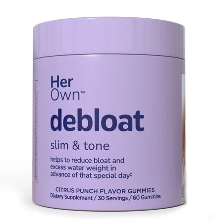 Her Own Debloat Gummies, Natural Citrus Flavor, 60 Ct | Walmart (US)