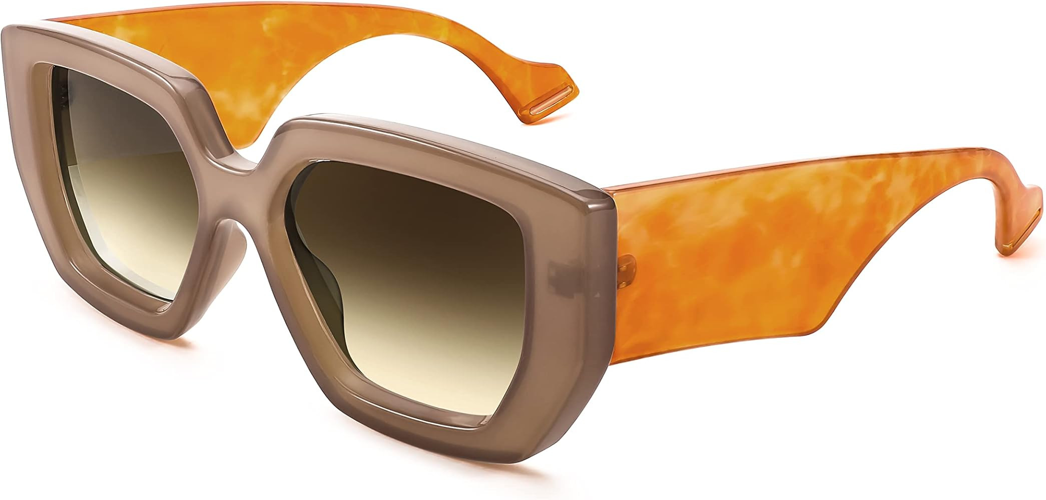 FEISEDY Oversized Square Sunglasses for Women Men Thick Frame Shades B4074 | Amazon (US)