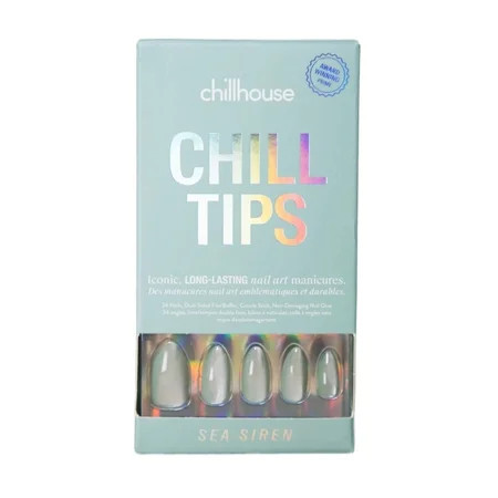Chillhouse Chill Tips Press On Nails, Sea Siren, Almond Style, 30 Count | Walmart (US)