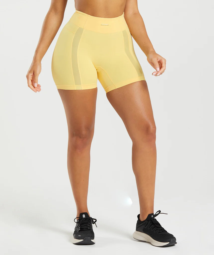 Gymshark Whitney Mesh Shorts - Pollen | Gymshark (Global)