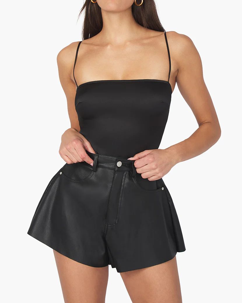 Flare Vegan Leather Bell Short | We Wore What