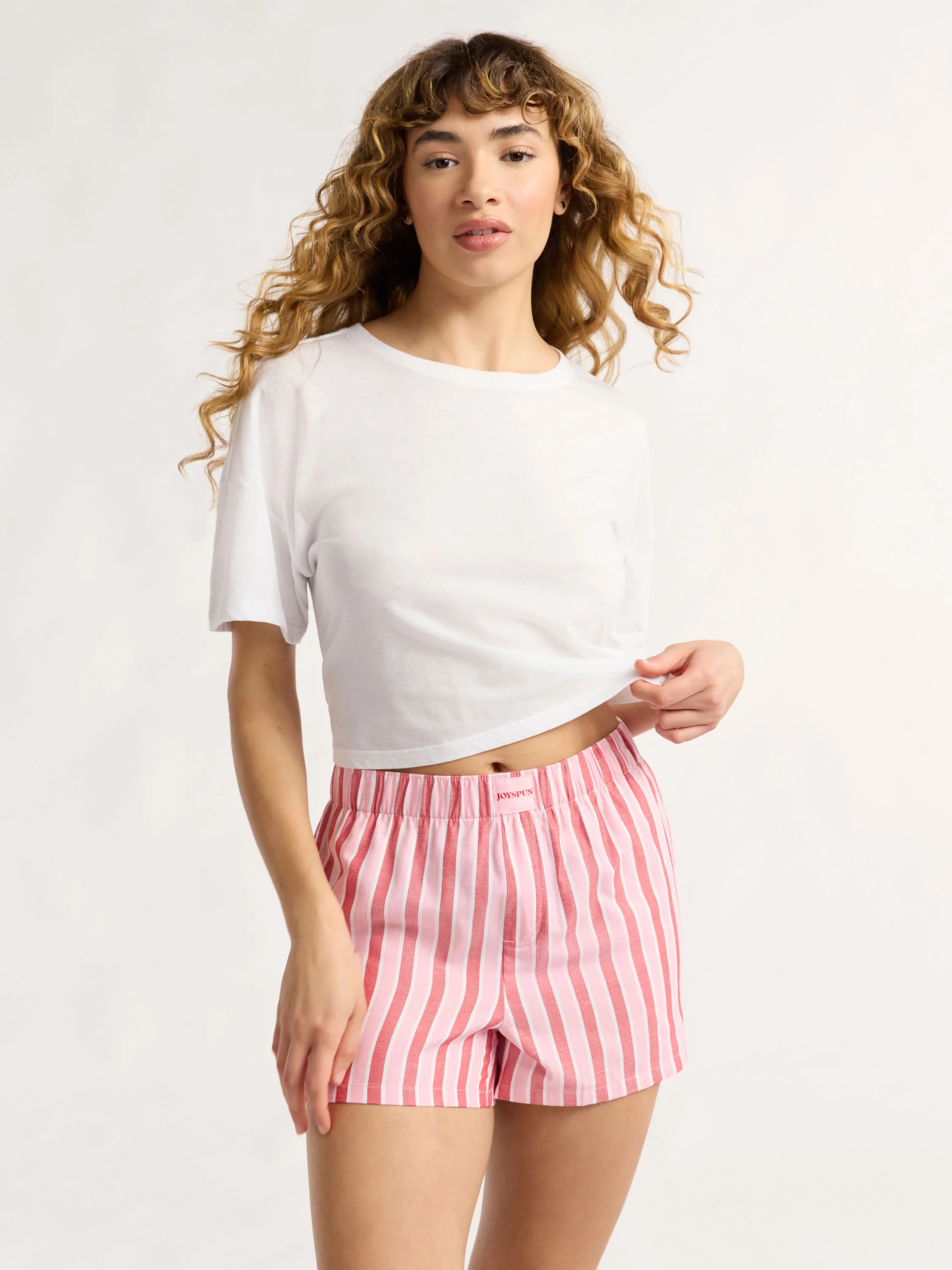 Joyspun Women's and Women’s Plus Woven Pajama Boxer Shorts, Sizes XS to 3X | Walmart (US)