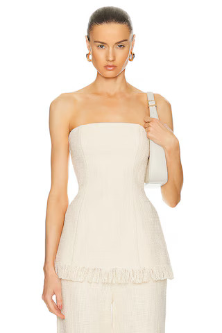 Staud Silvia Top in Ivory | FWRD | FWRD 